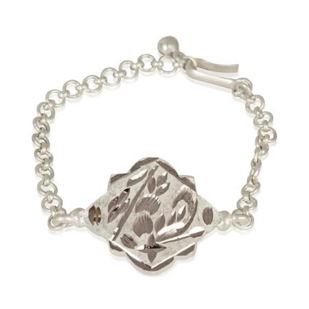 IRA & PUA Adjustable Silver Bajuband Traditional Armlet Jewelry