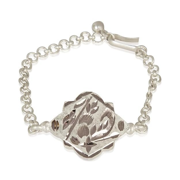 IRA & PUA Adjustable Silver Bajuband Traditional Armlet Jewelry