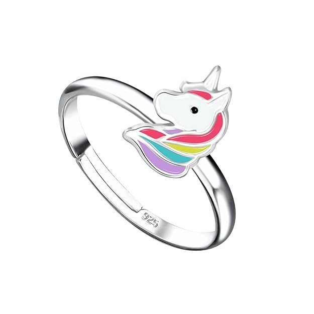 Aww So Cute 925 Sterling Silver 'The Tale of Stella The Unicorn' Finger Ring For Babies