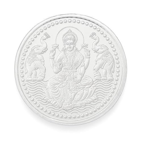 999 Pure Silver Coin 5g | Round Fine Coin for Puja, Gifting & Collectibles