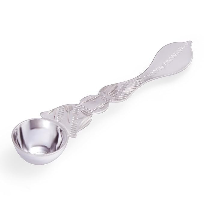 Osasbazaar Pure Silver Puja Spoon for Puja and Ritual Use
