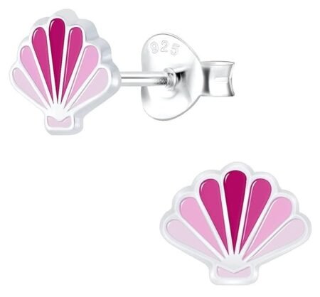 Aww So Cute 925 Sterling Silver Shell Earrings for Babies & Kids